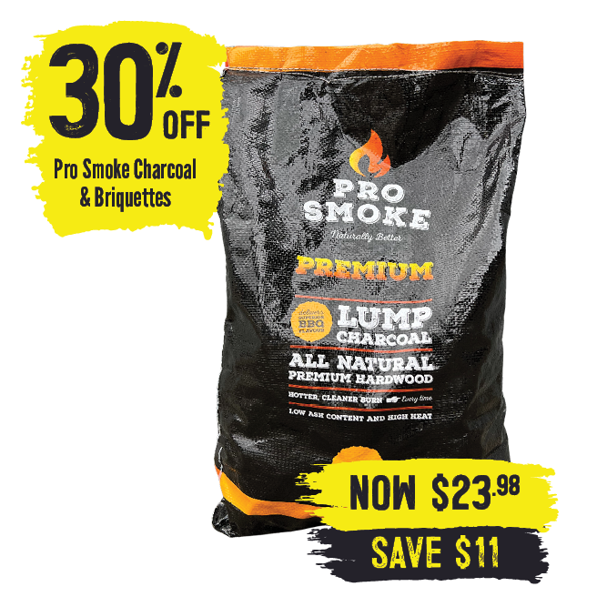 30% Off Pro Smoke Charcoal & Briquettes | Shop Now